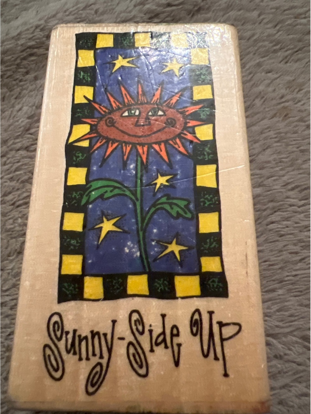 Patrick Lose 1995 Sunny Side Up Decorative Rubber Stamp